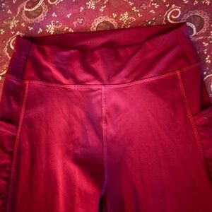 Unbranded Size Medium Maroon Jeweled Athleticwear Pants 27x26